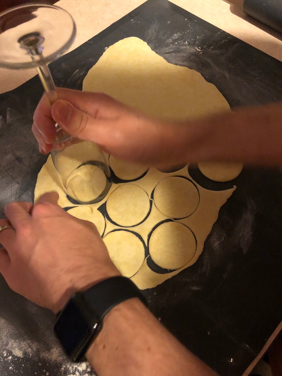 Cutting out dough