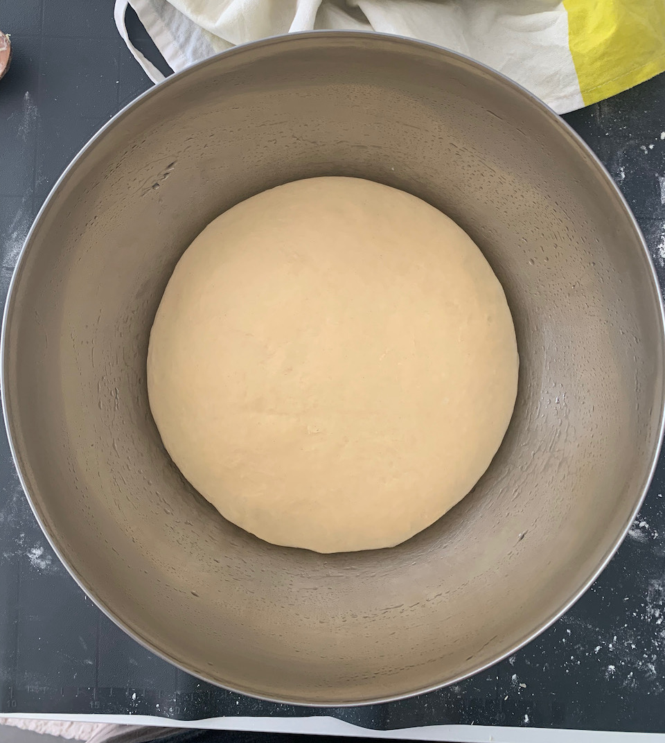 Dough at end of bulk rise